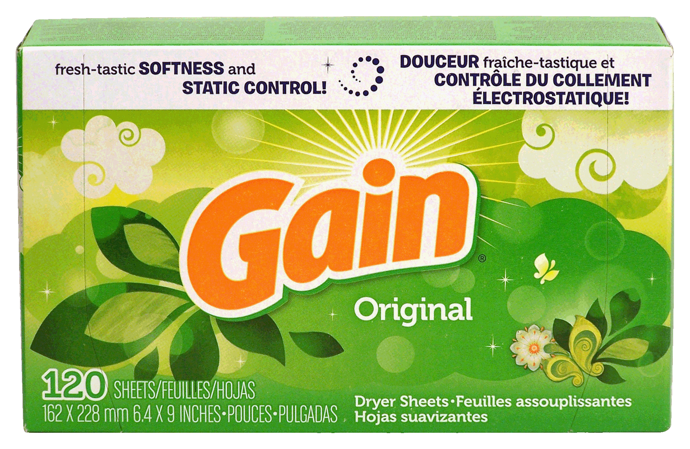 Product Infomation for Gain dryer sheets