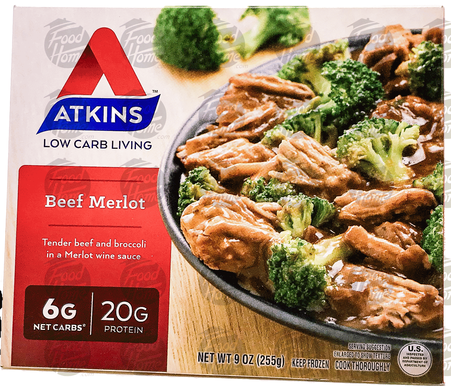 Product Infomation for Atkins beef merlot; tender beef and broccoli