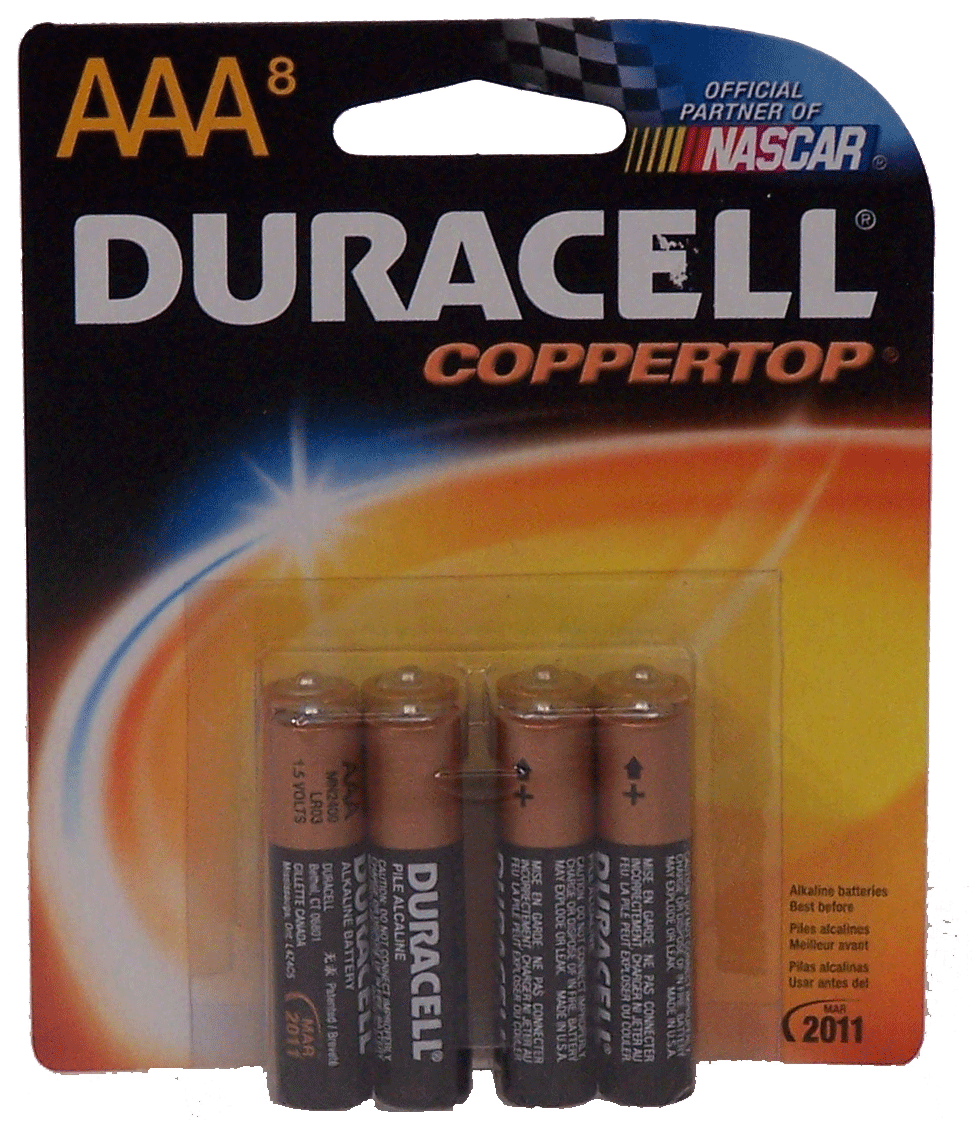 Product Infomation for Duracell Coppertop aaa