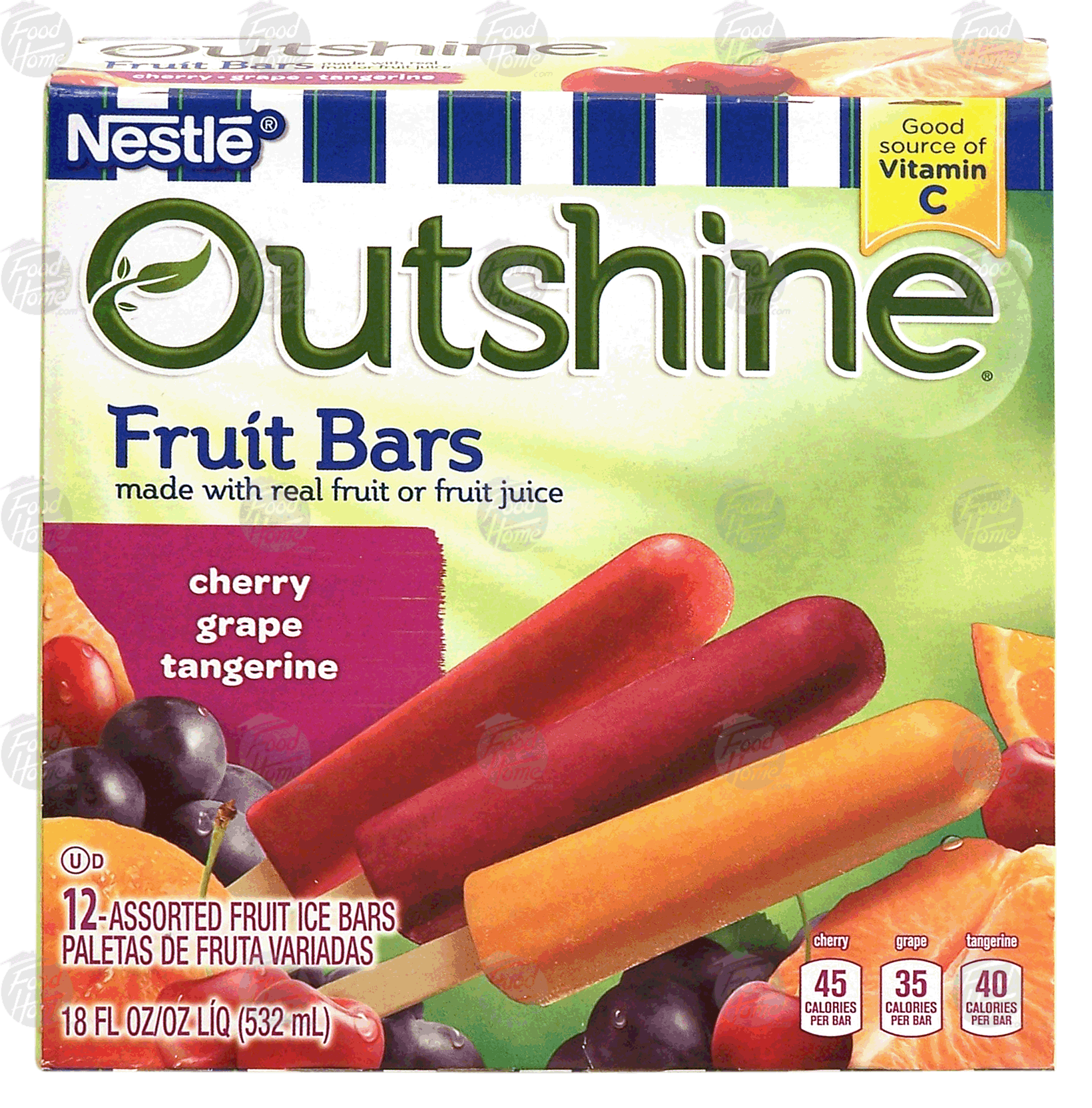 Product Infomation for Nestle Outshine fruit bars; cherry, grape