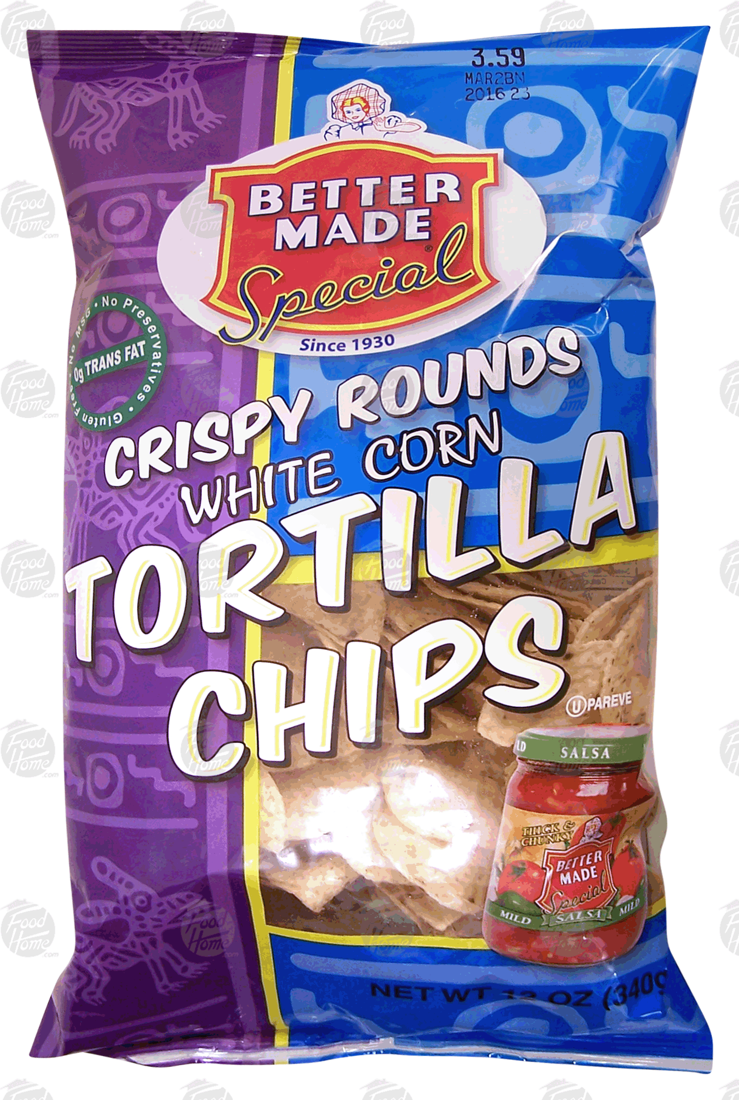 Product Infomation for Better Made Special crispy rounds white corn