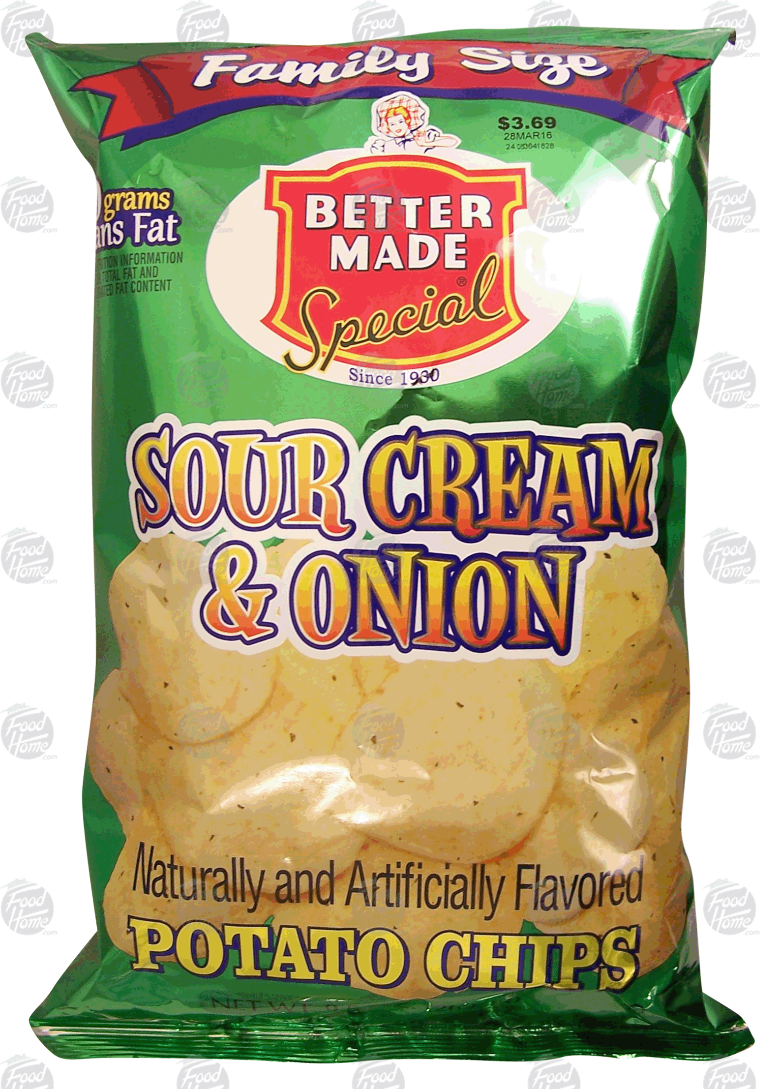 Product Infomation for Better Made Special sour cream & onion flavored