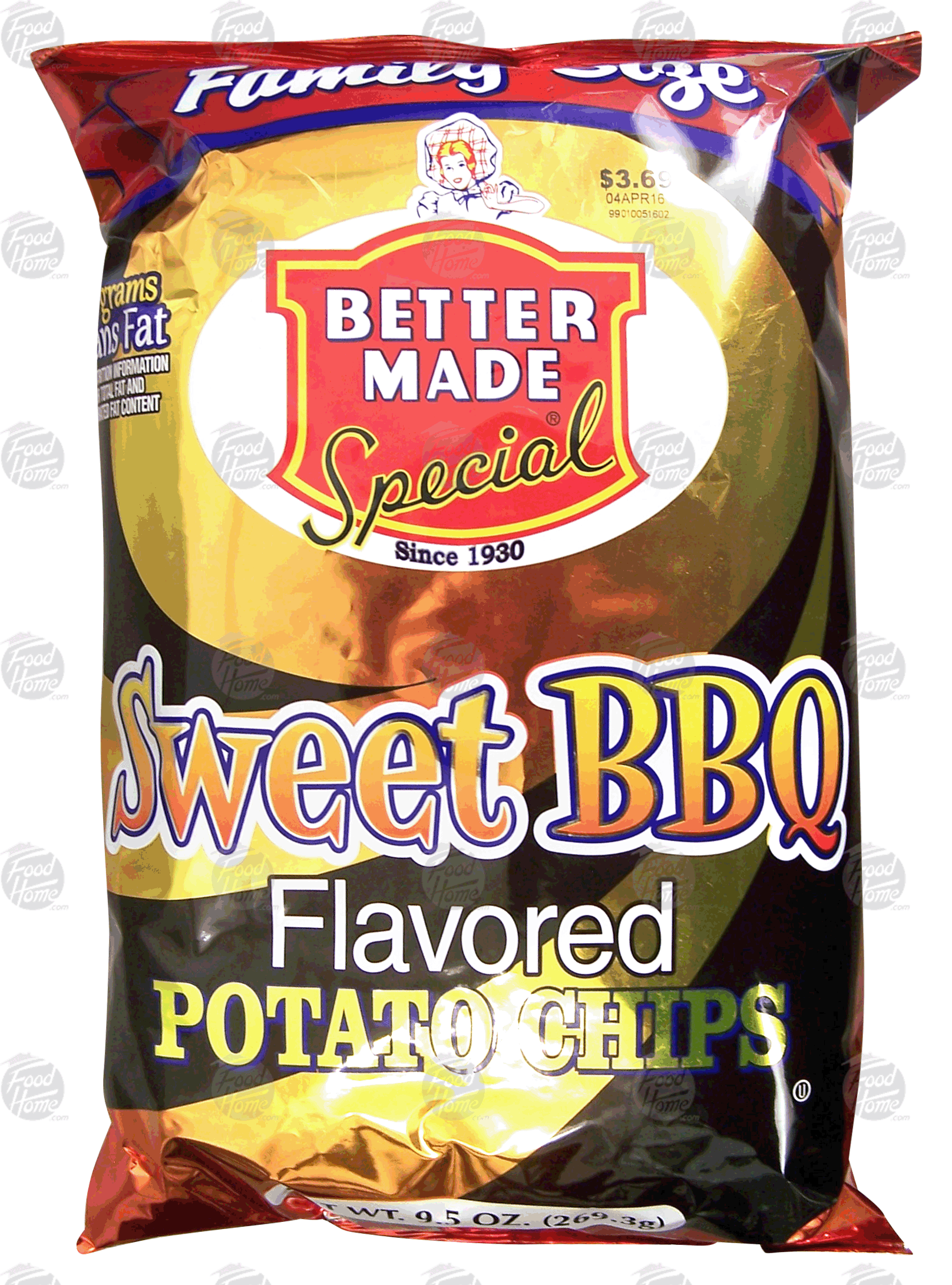 Product Infomation for Better Made Family Size sweet bbq flavored potato