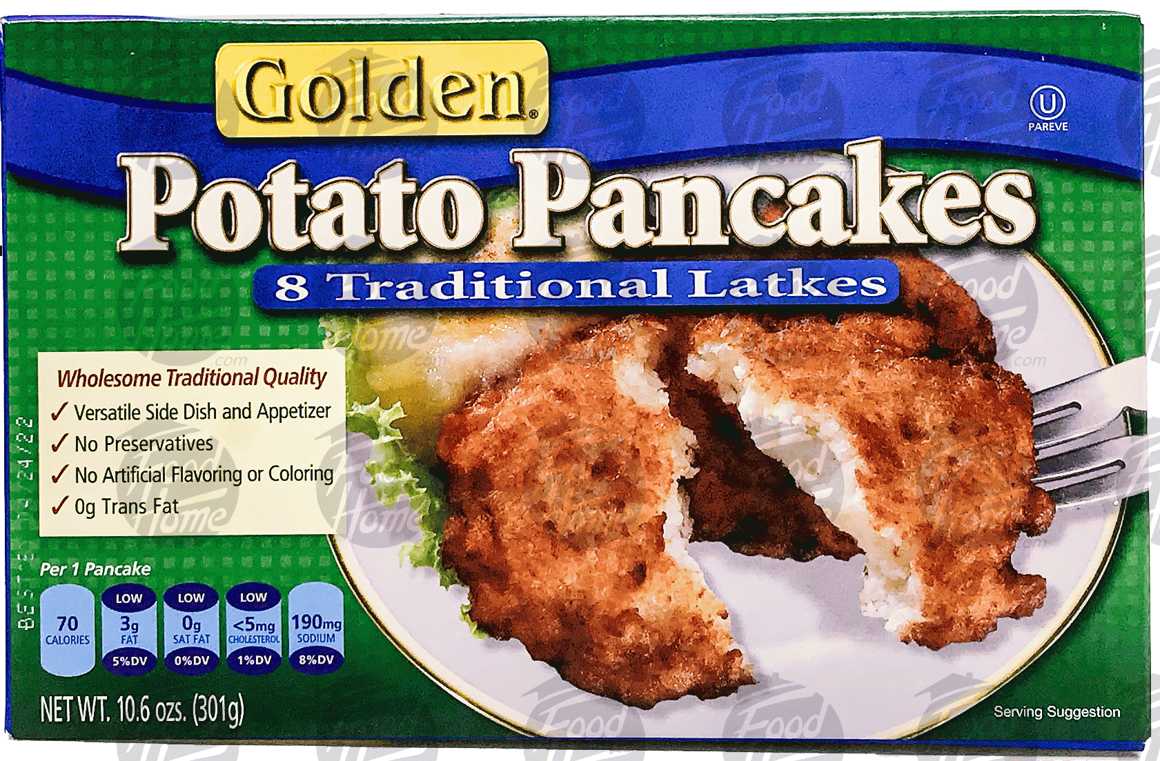 Product Infomation for Golden 8 potato pancakes
