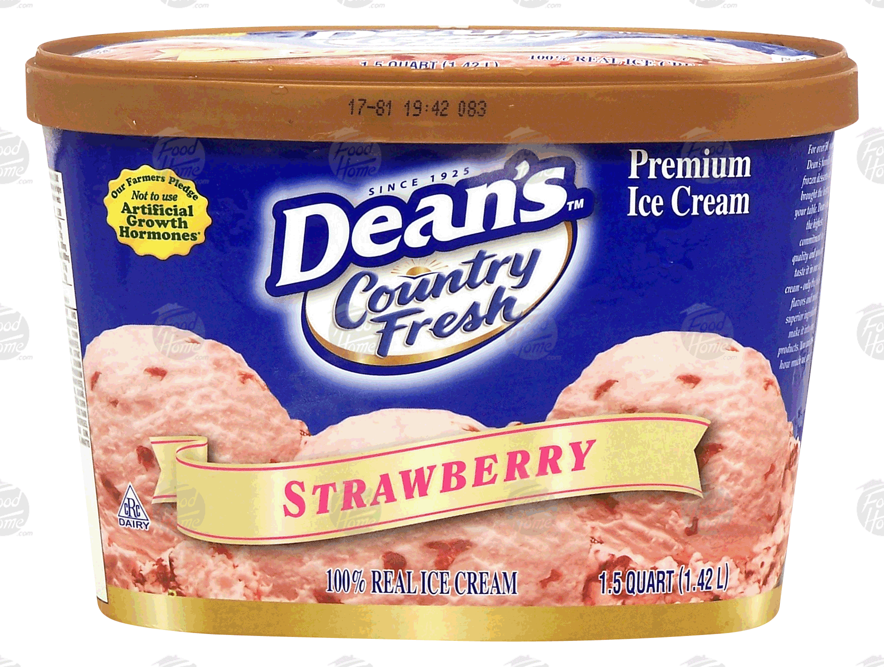 Product Infomation for Dean's Country Fresh strawberry ice cream" 4190006359