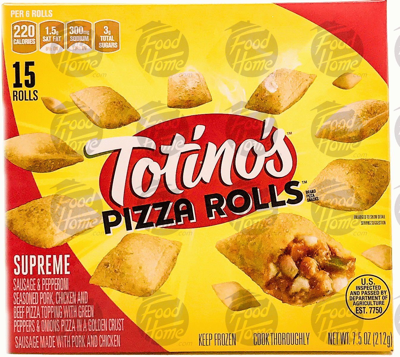 Product Infomation for Totino's Pizza Rolls supreme pizza rolls 15count