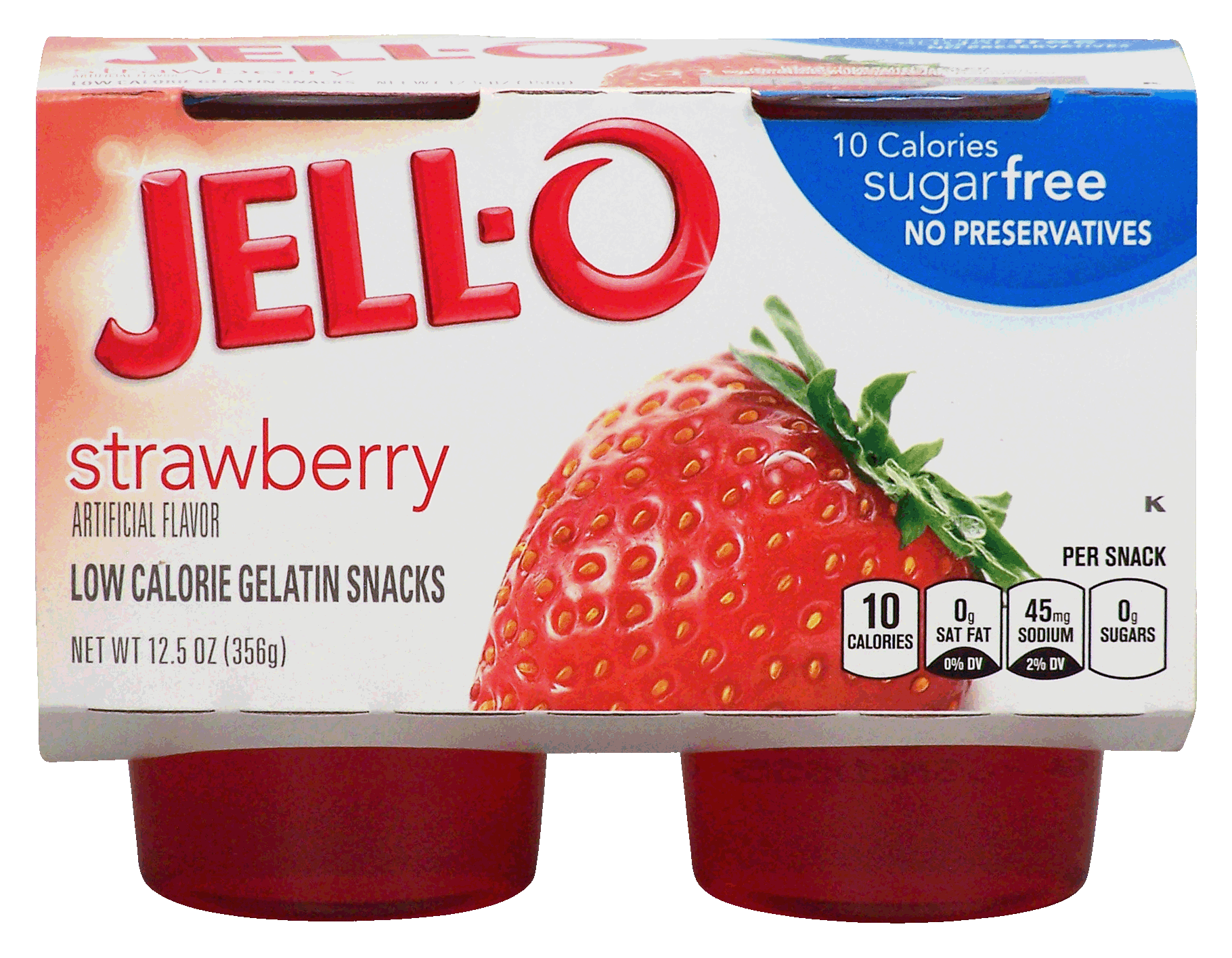 Product Infomation for Jello strawberry low calorie gelatin snacks