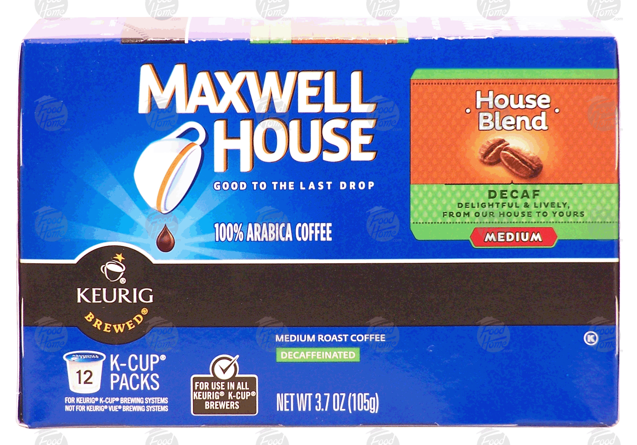 Product Infomation for Keurig Maxwell House house blend, decaffeinated