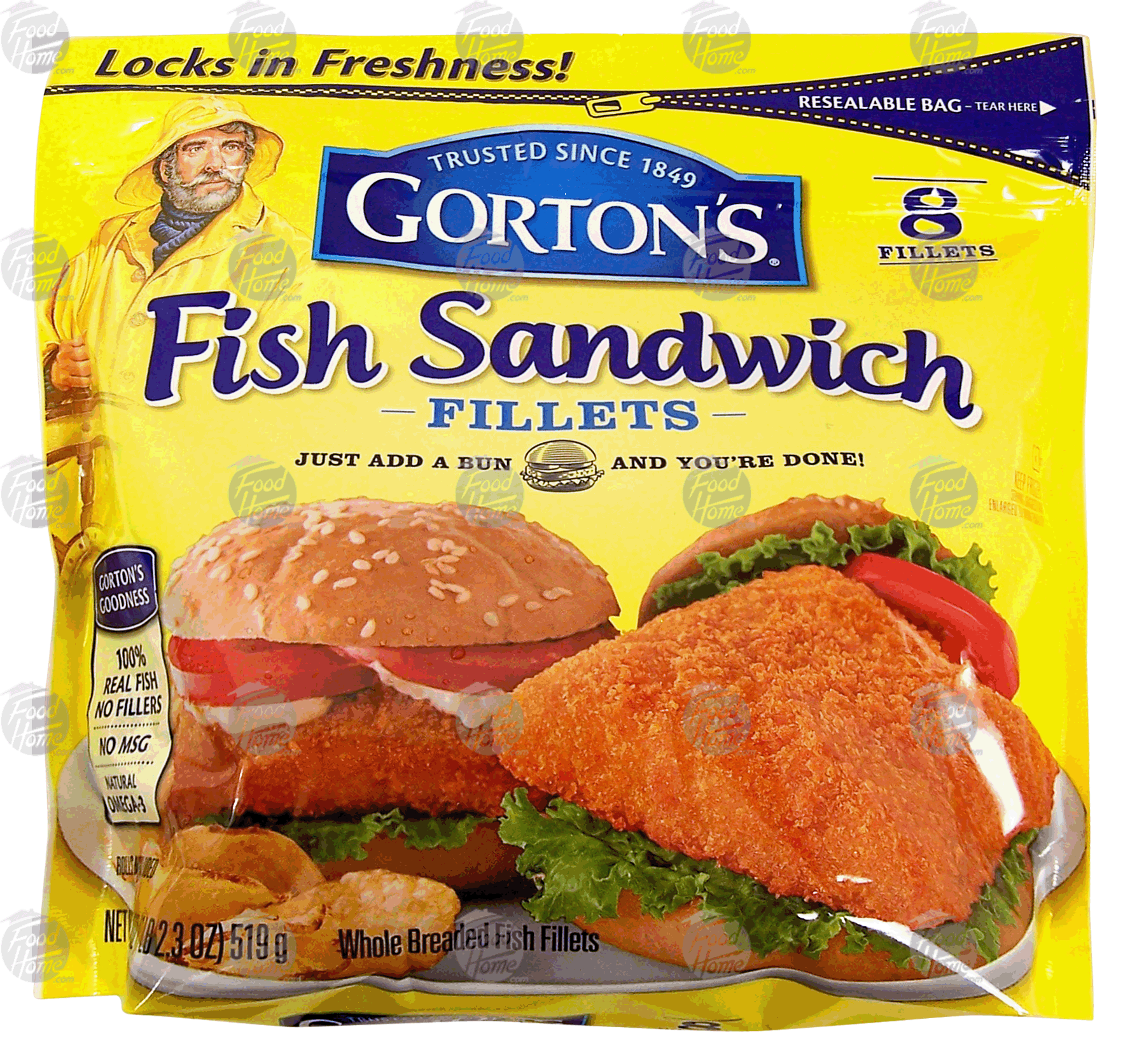 Product Infomation for Gorton's fish sandwich