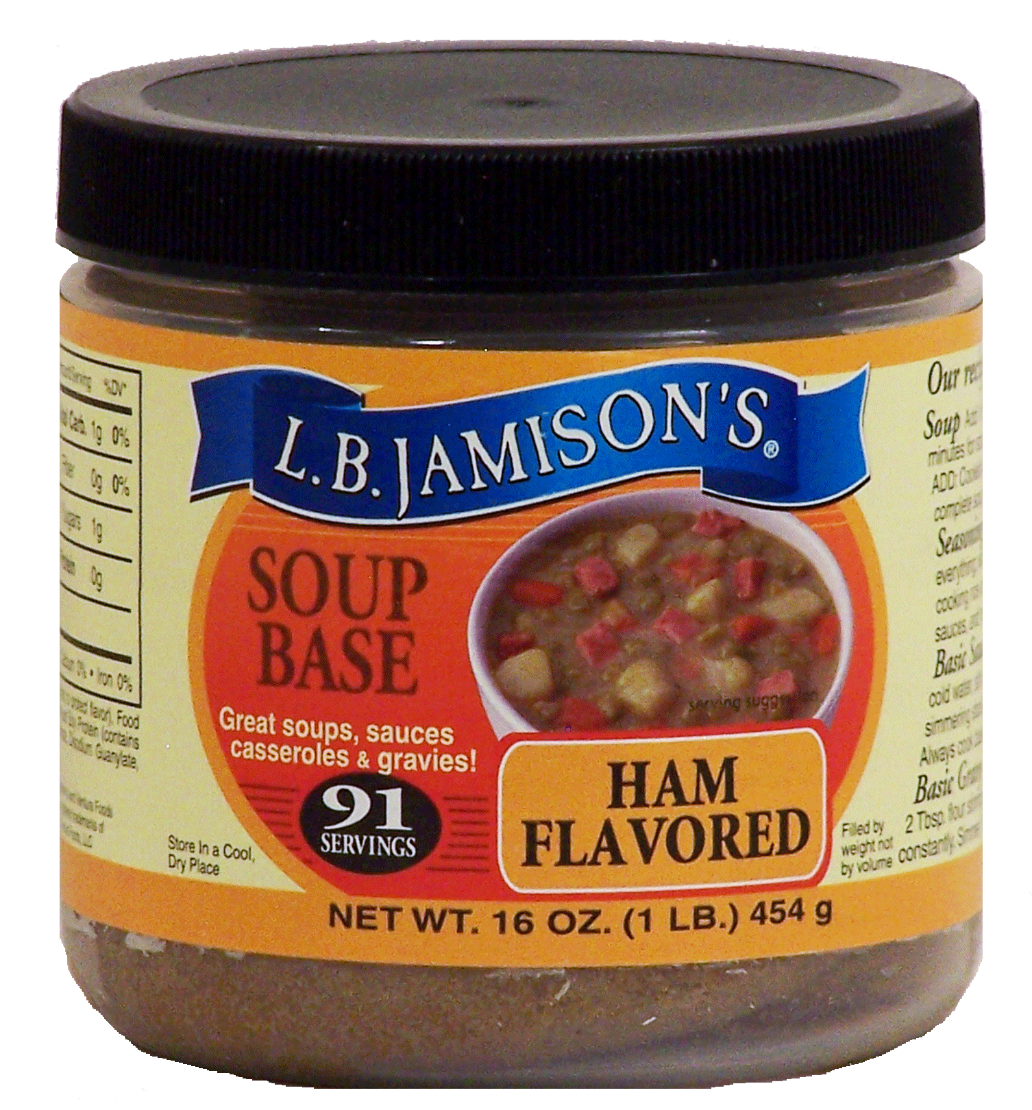 Product Infomation for L.B. Jamison's Soup Base