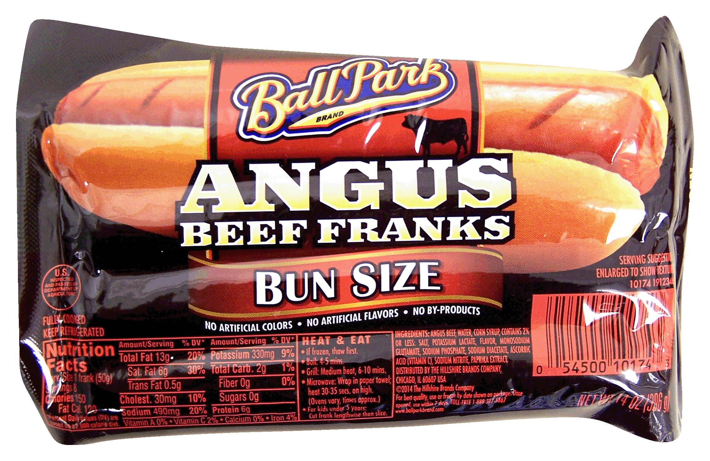 Product Infomation for Ball Park angus beef franks bun size, 8 ct" 5450010174