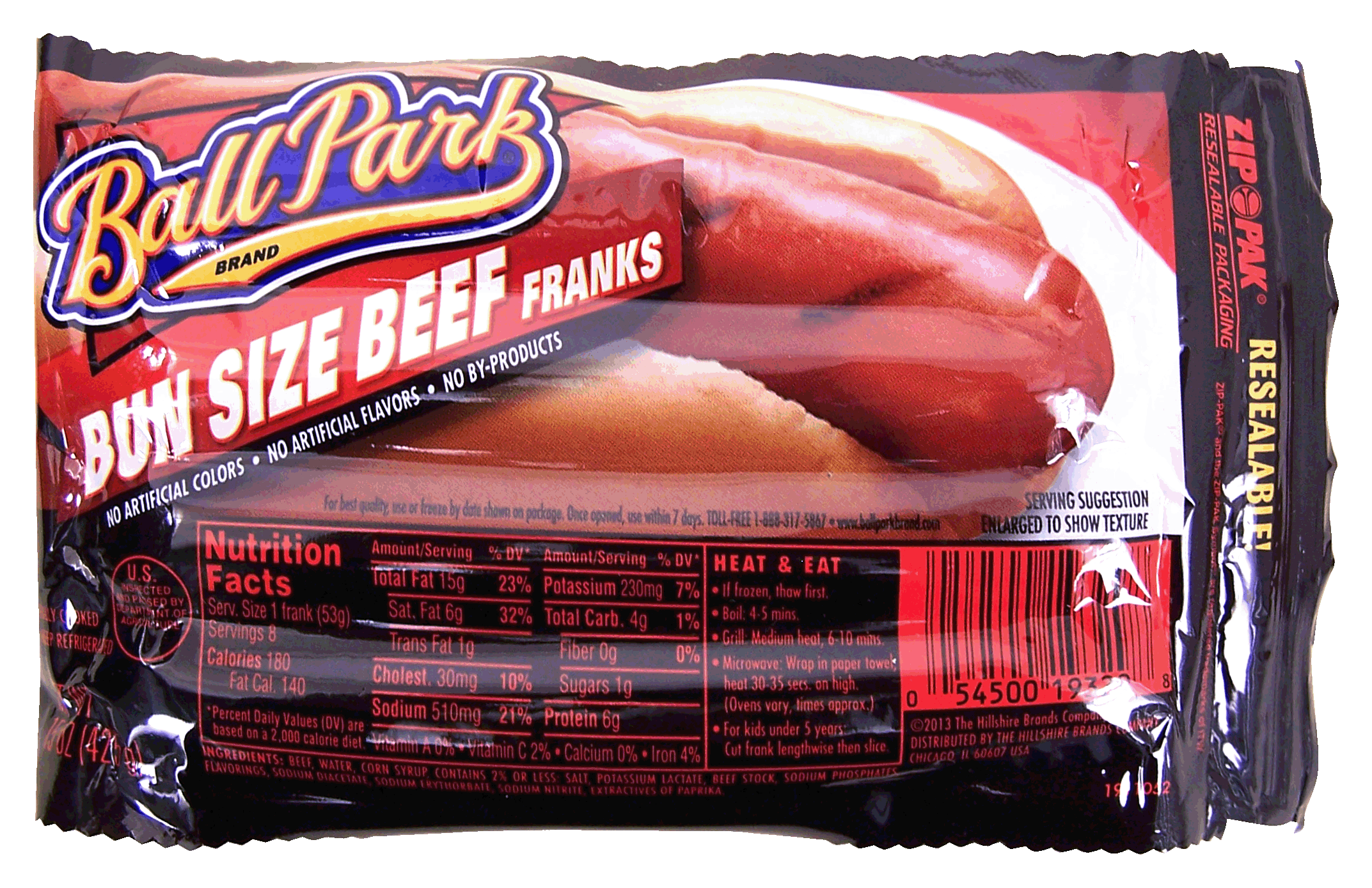 Product Infomation for Ball Park bun size beef franks, 8 count" 5450019329