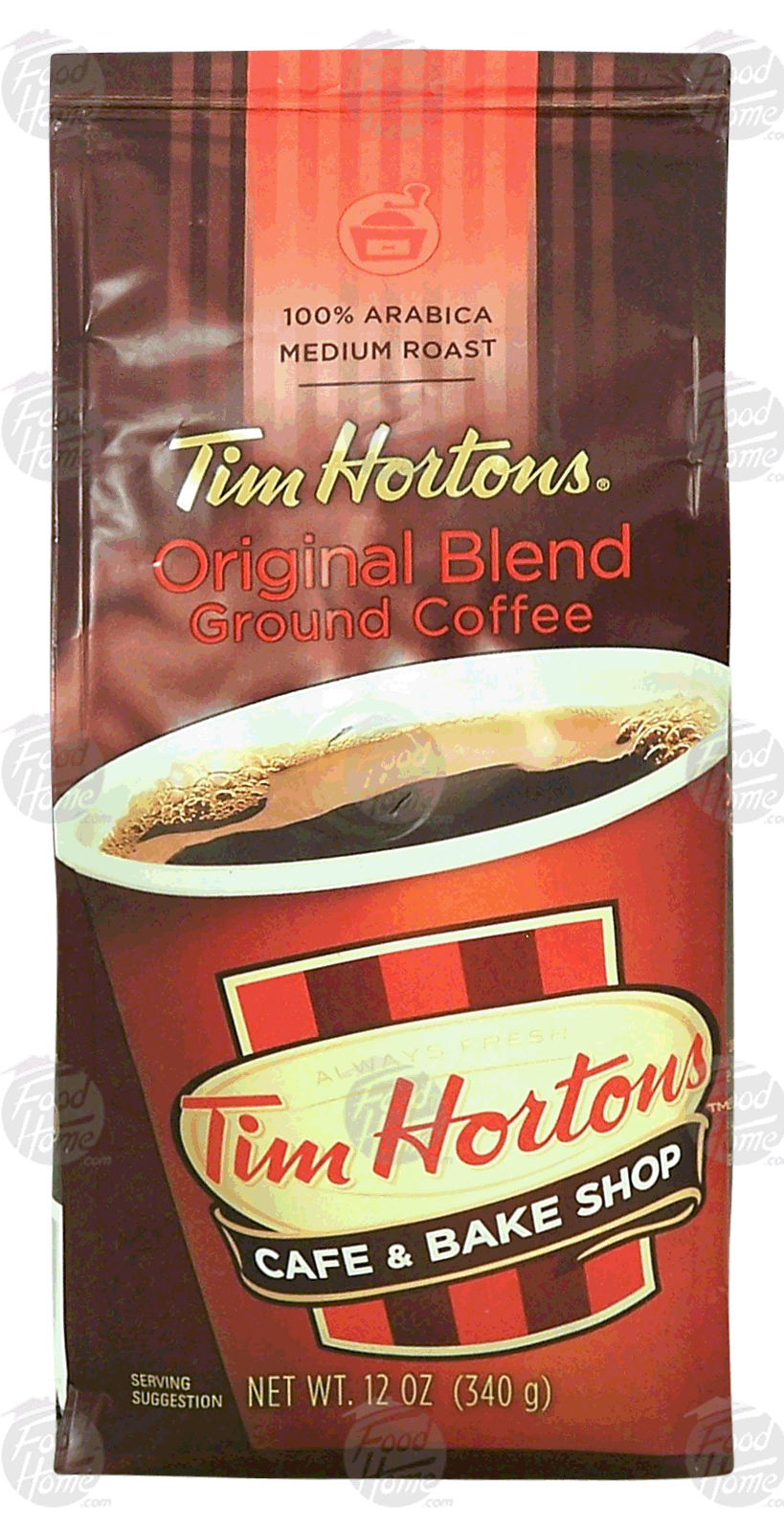 Product Infomation for Tim Horton's original blend ground coffee, 100