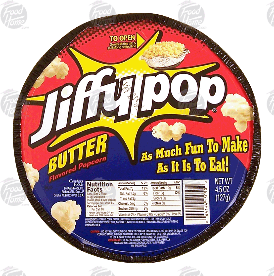jiffy pop on glass top stove