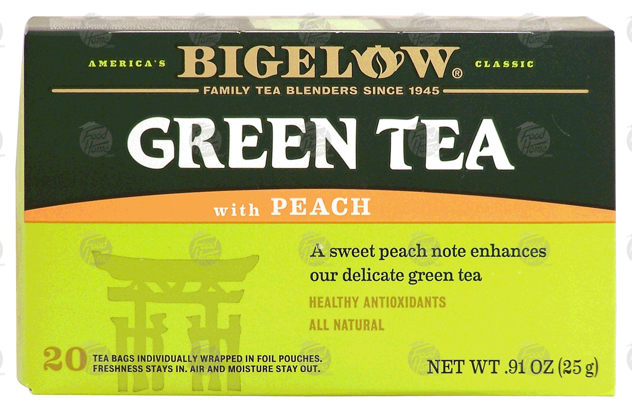 Product Infomation for Bigelow green tea with peach" 7231000130