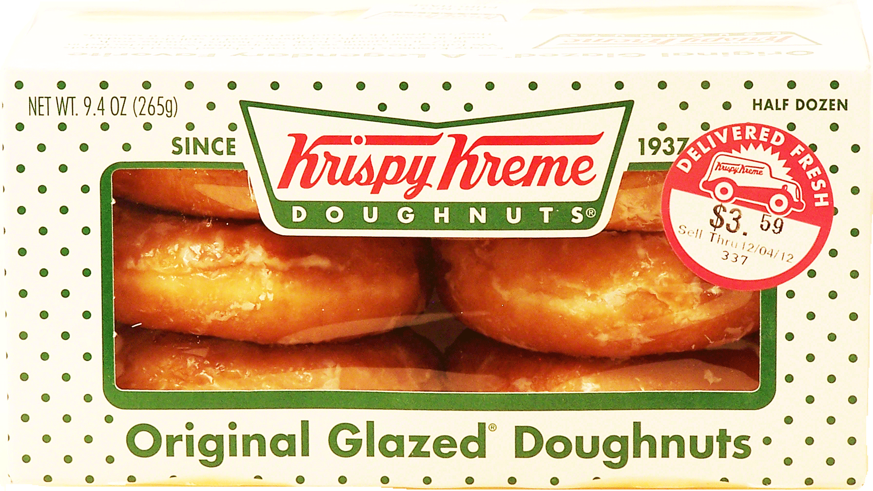 Product Infomation for Krispy Kreme Doughnuts Original Glazed" 7247000222