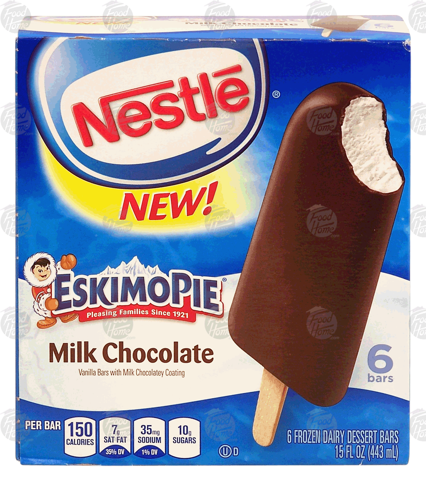 Nestle Eskimo Pie Bars Dark Chocolate No Sugar Added Ct