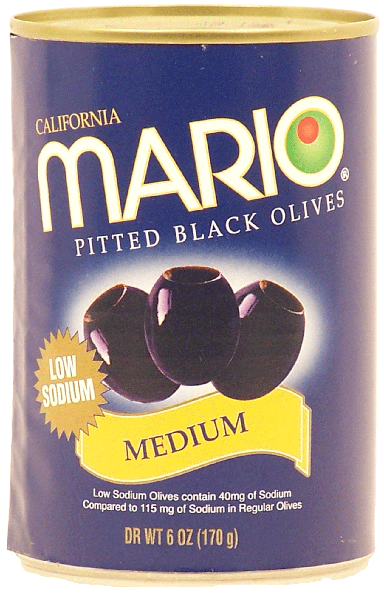 Product Infomation for Mario California low sodium medium pitted ripe