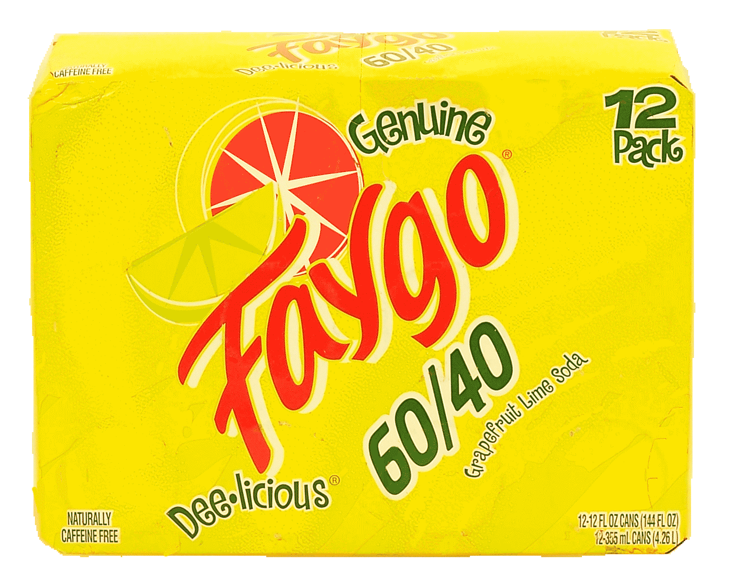 Product Infomation for Faygo 60 / 40 grapefruit