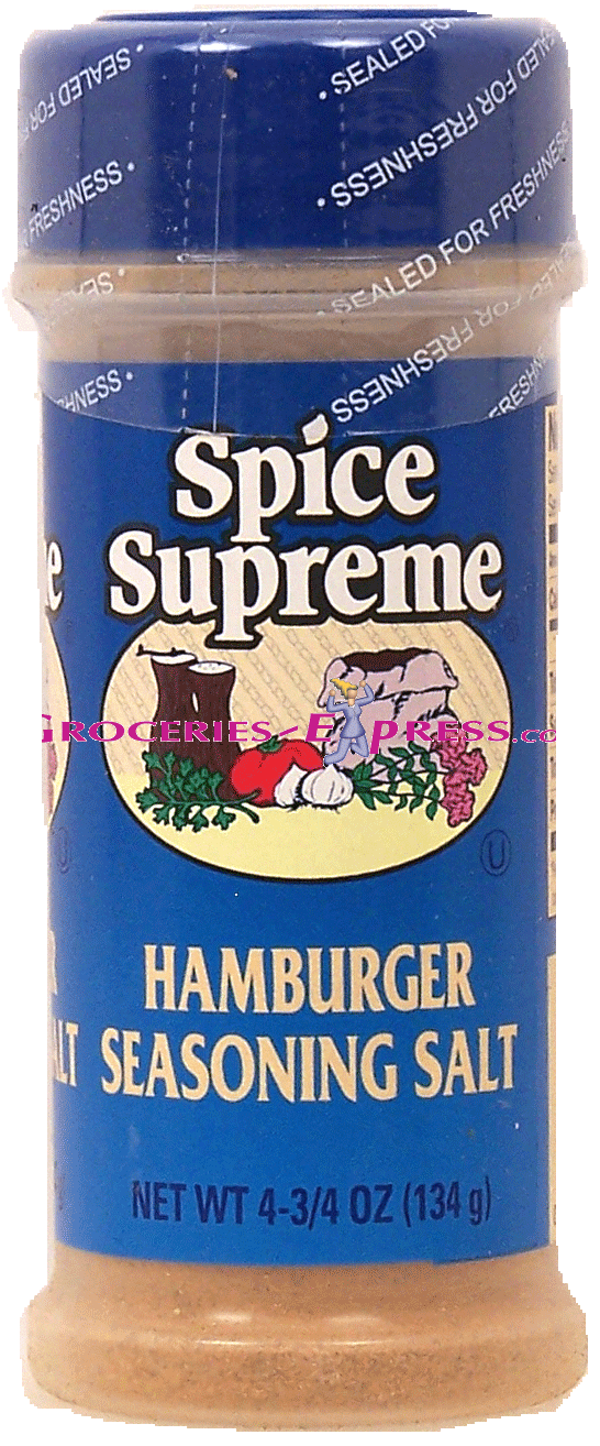 Product Infomation for Spice Supreme hamburger seasoning salt" 7611438021