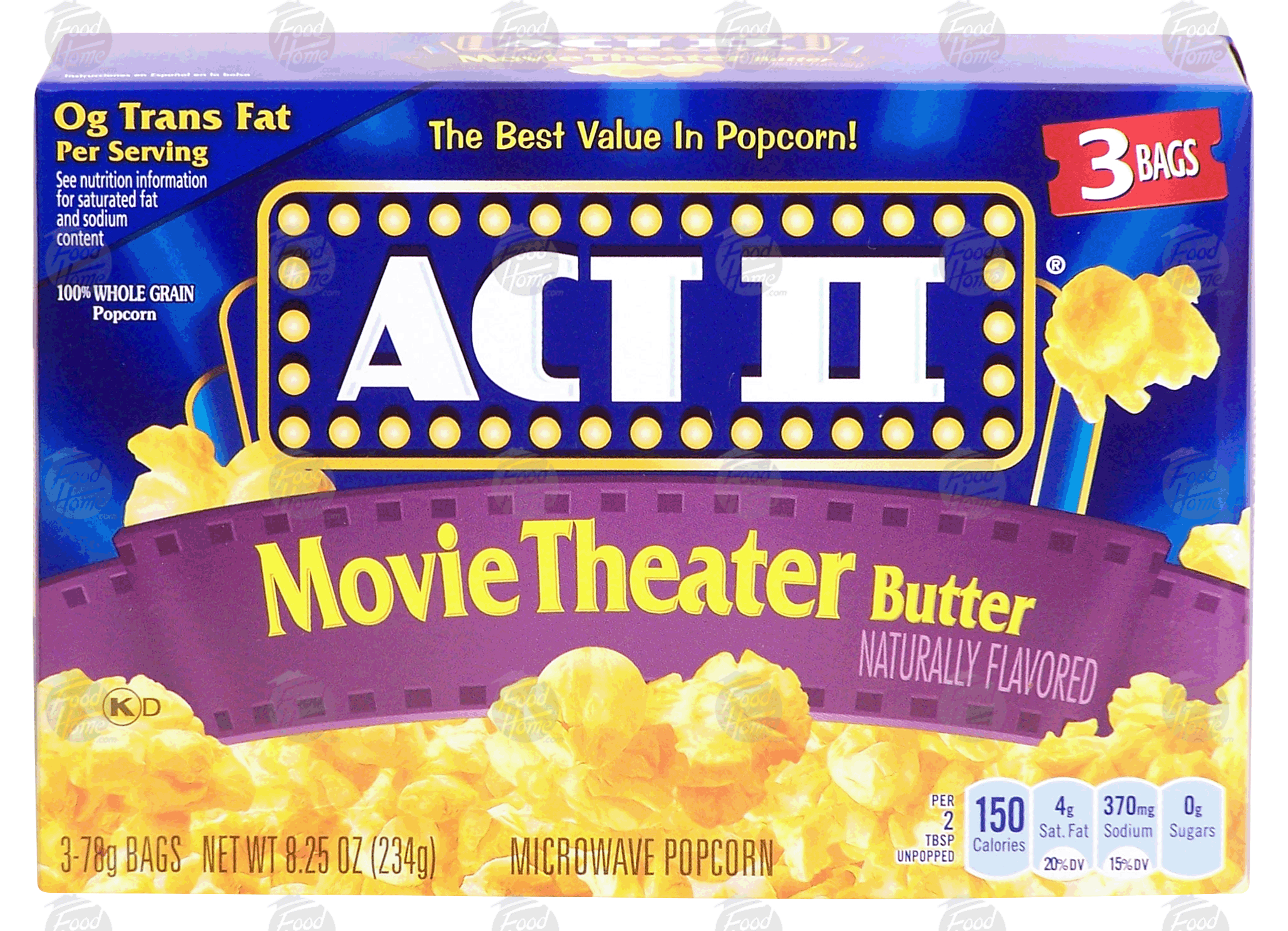 Product Infomation for Act II movie theater