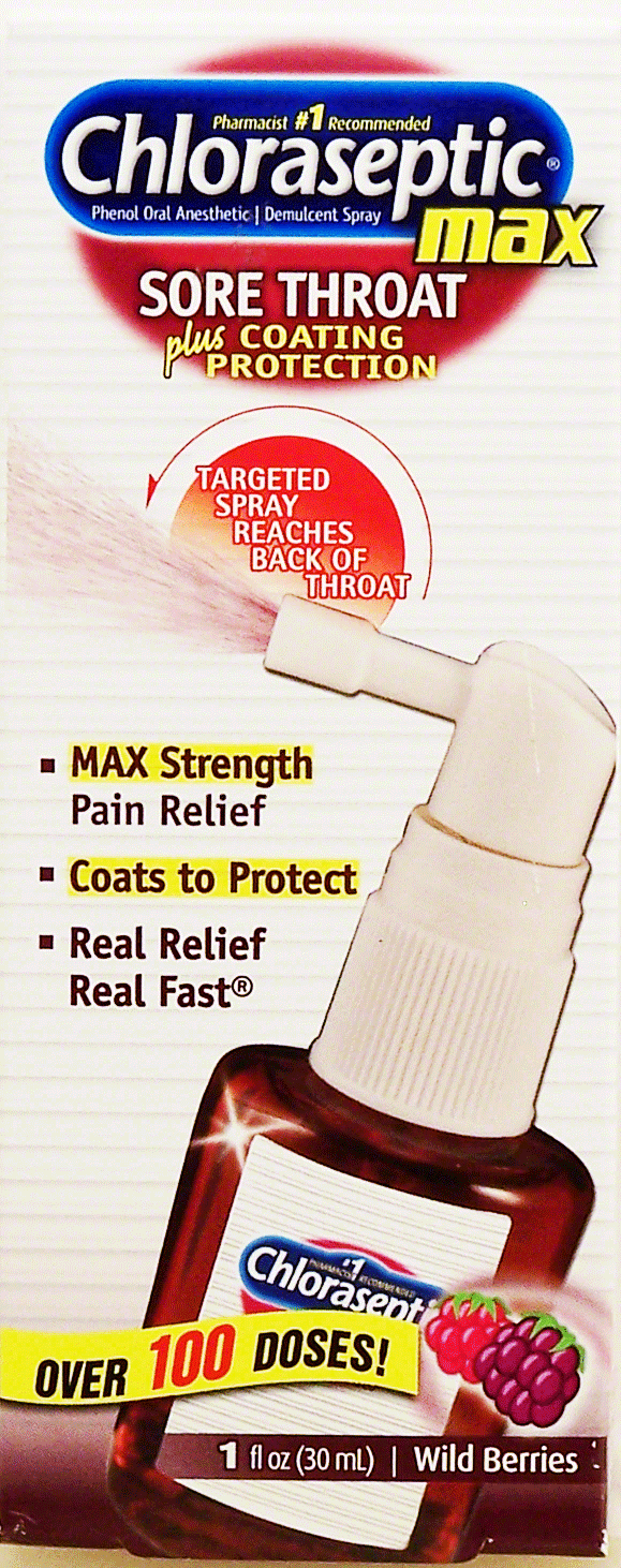 Product Infomation for Chloraseptic Max sore