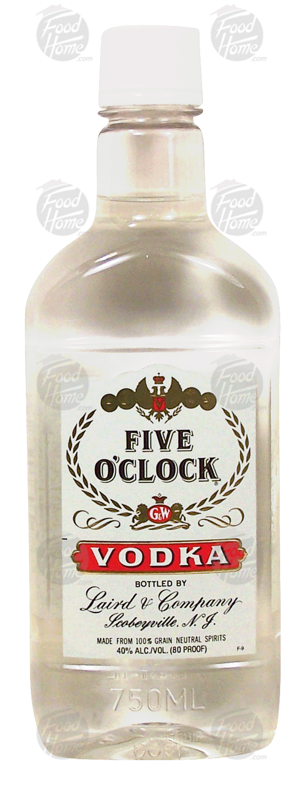 Product Infomation for Five O' Clock vodka, 40 alc. by vol." 8484850040
