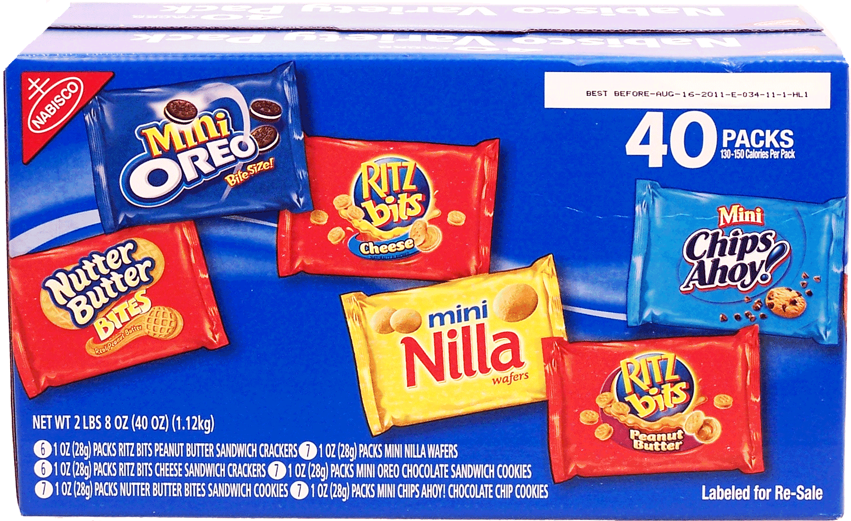 Product Infomation for Nabisco variety pack; mini