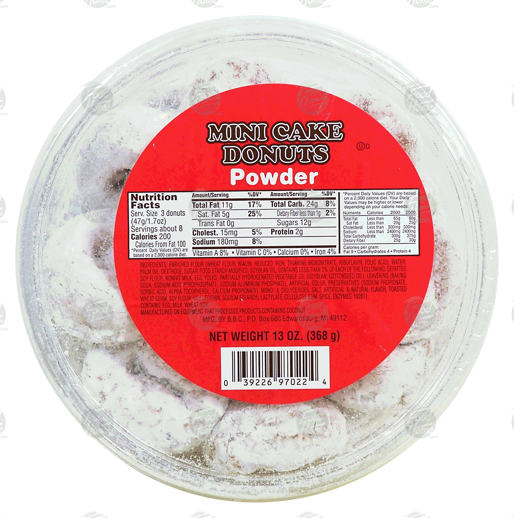 Groceries-Express.com Product Infomation for B.B.C. mini cake donuts ...