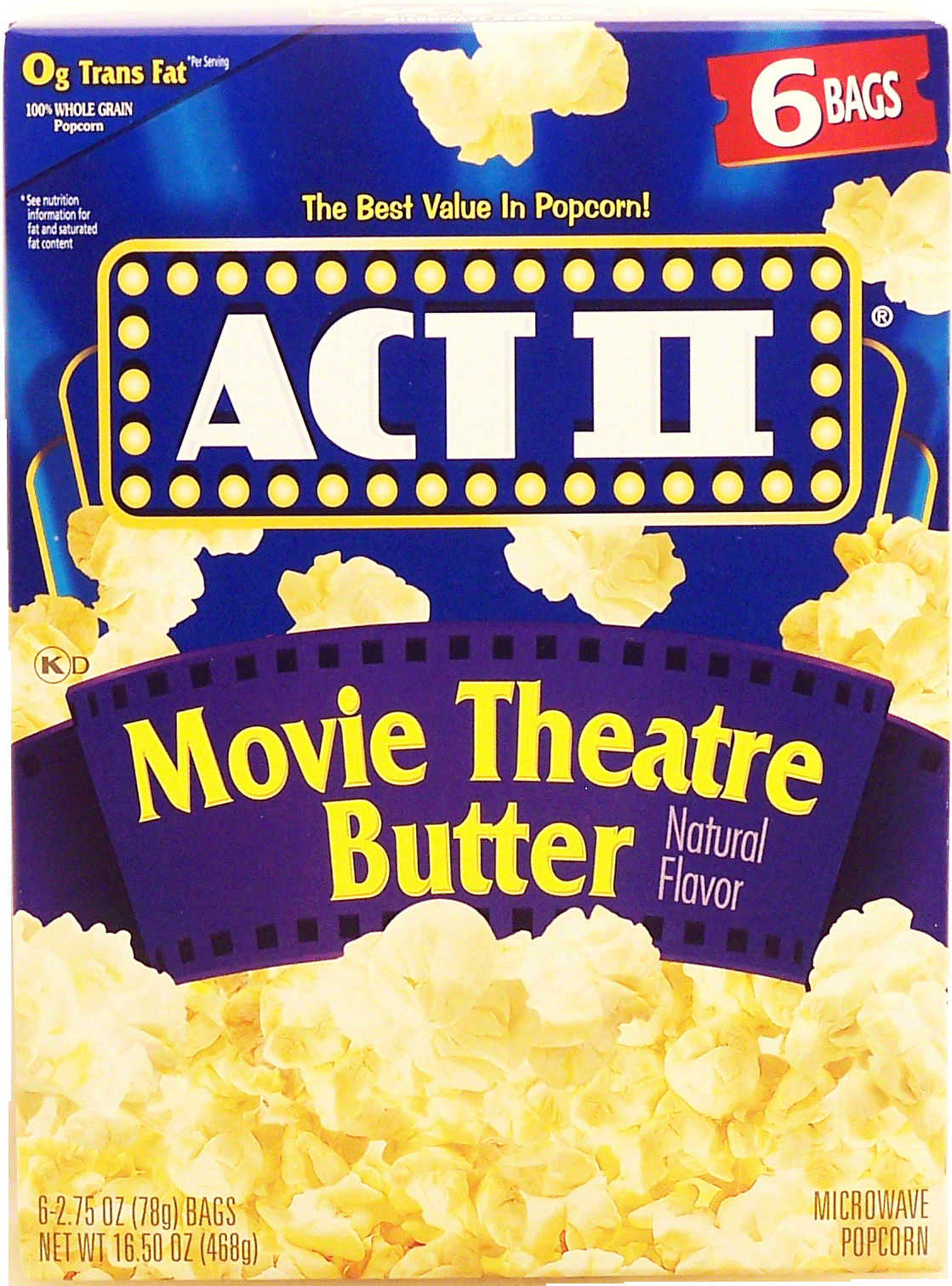 Act Ii Movie Theater Popcorn Nutrition - Nutrition Pics