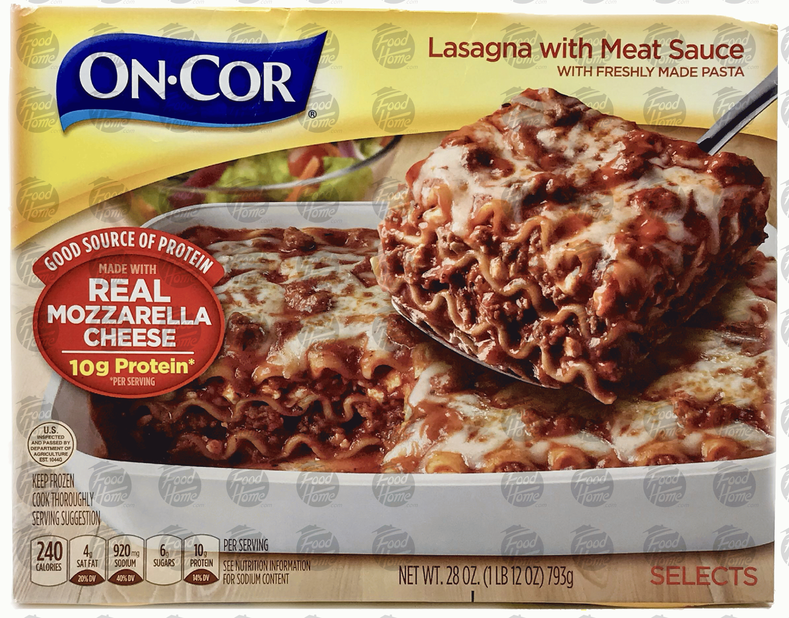 Groceries-Express.com Product Infomation for On-cor Selects lasagna ...